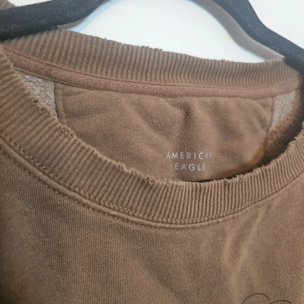 AE Halloween Graphic Skeleton Halloween Crewneck XXL Camel Sweatshirt Soft Cozy - Picture 6 of 9